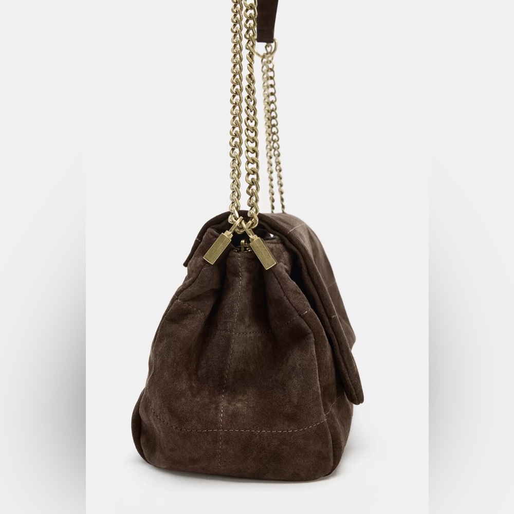 ZARA LEATHER SHOULDER BAG - Picture 11 of 16